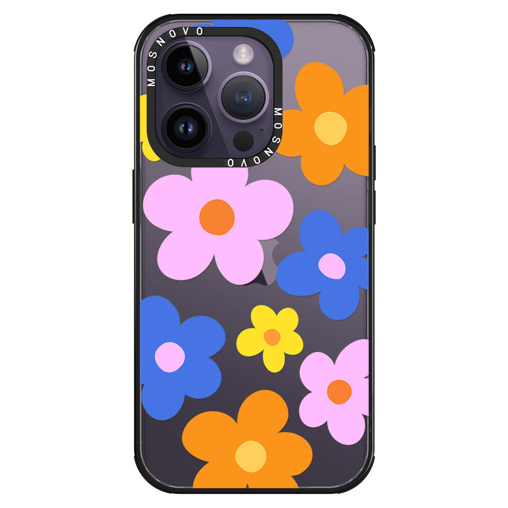 60's Groovy Flower Phone Case - iPhone 14 Pro Case - MOSNOVO