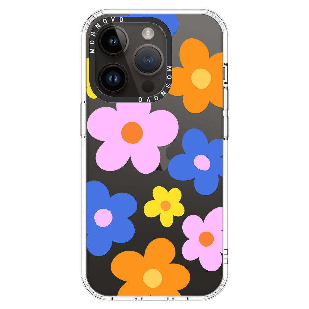 60's Groovy Flower Phone Case - iPhone 14 Pro Case - MOSNOVO