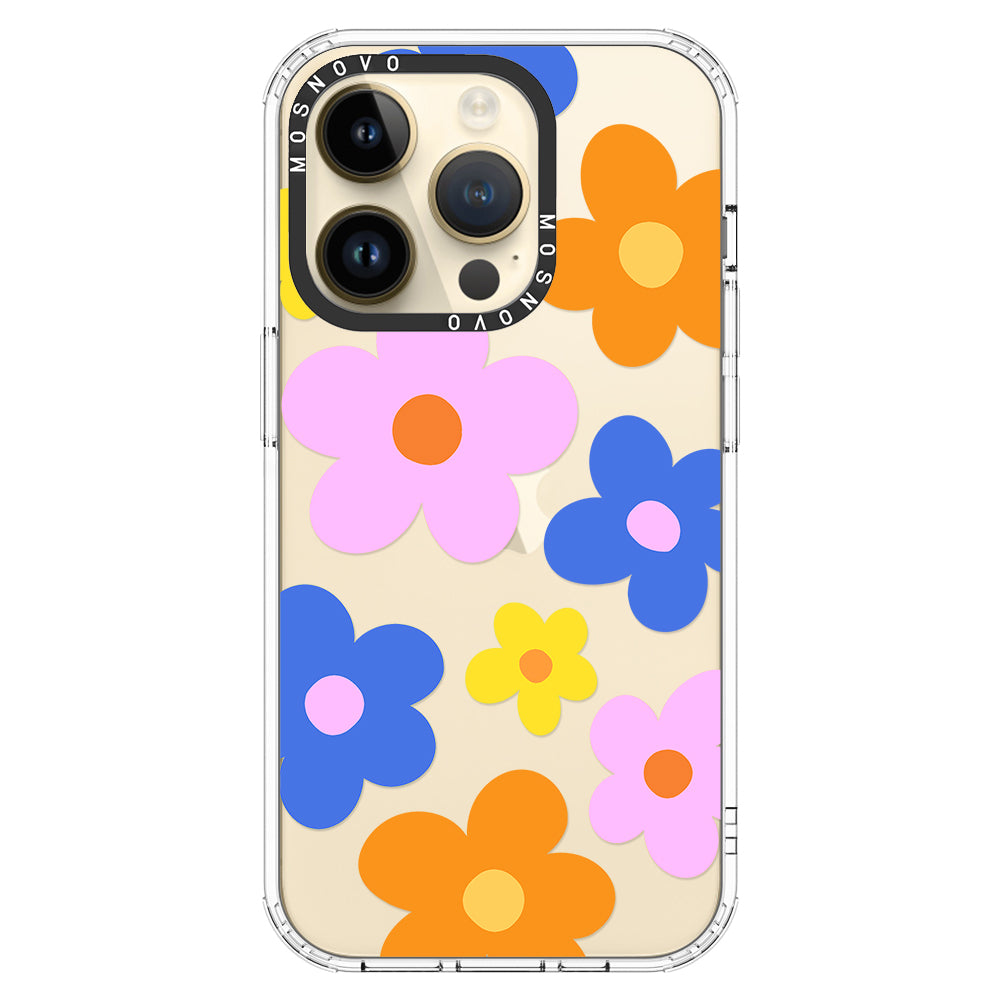 60's Groovy Flower Phone Case - iPhone 14 Pro Case - MOSNOVO