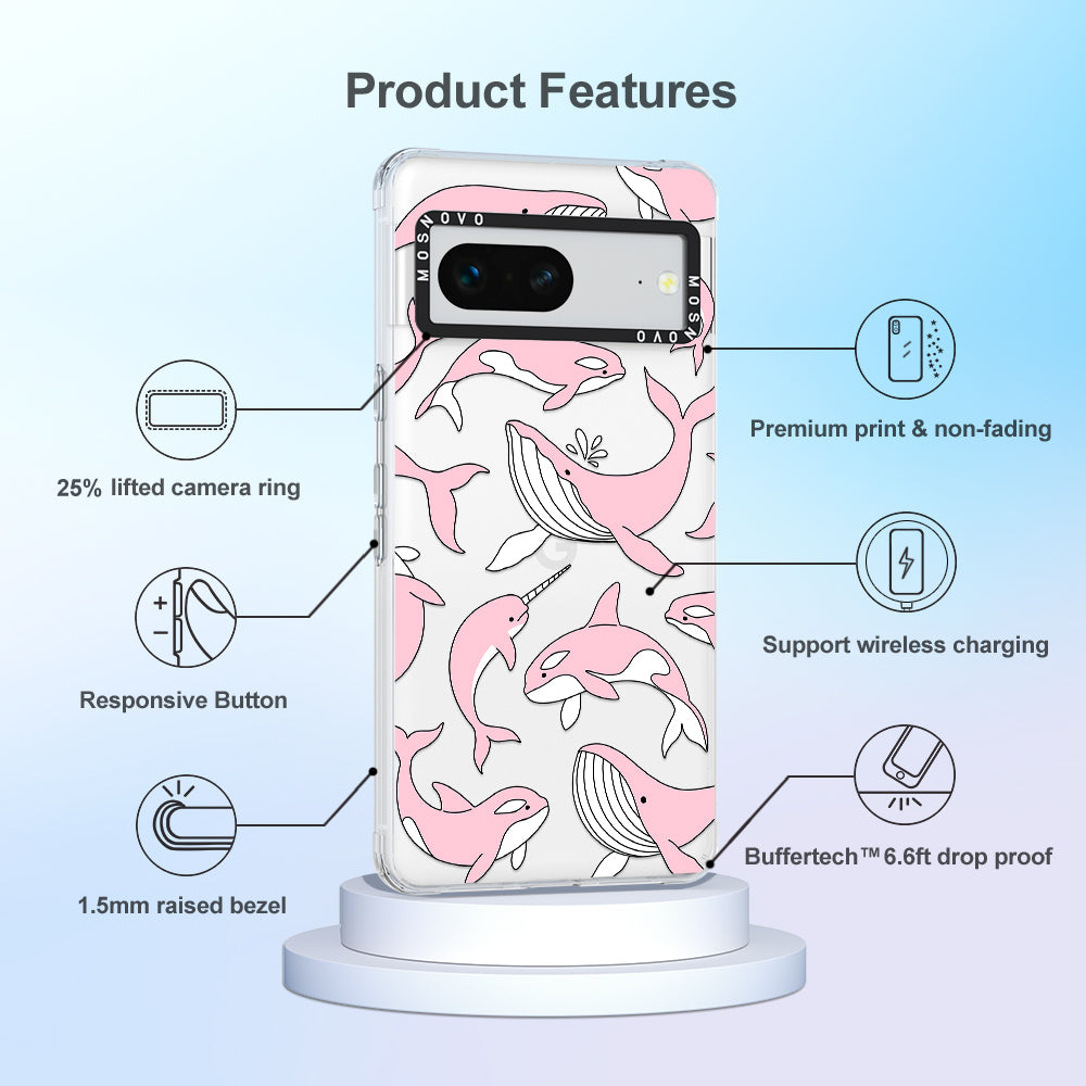 Pink Whales Phone Case - Google Pixel 7 Case