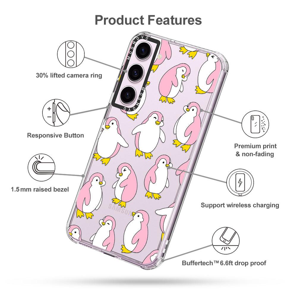 Pink Penguins Phone Case - Samsung Galaxy S23 Case