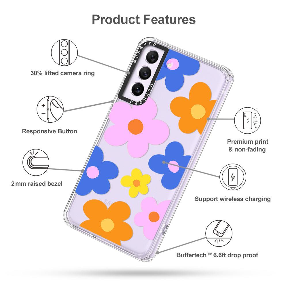 60's Groovy Flower Phone Case - Samsung Galaxy S21 FE Case