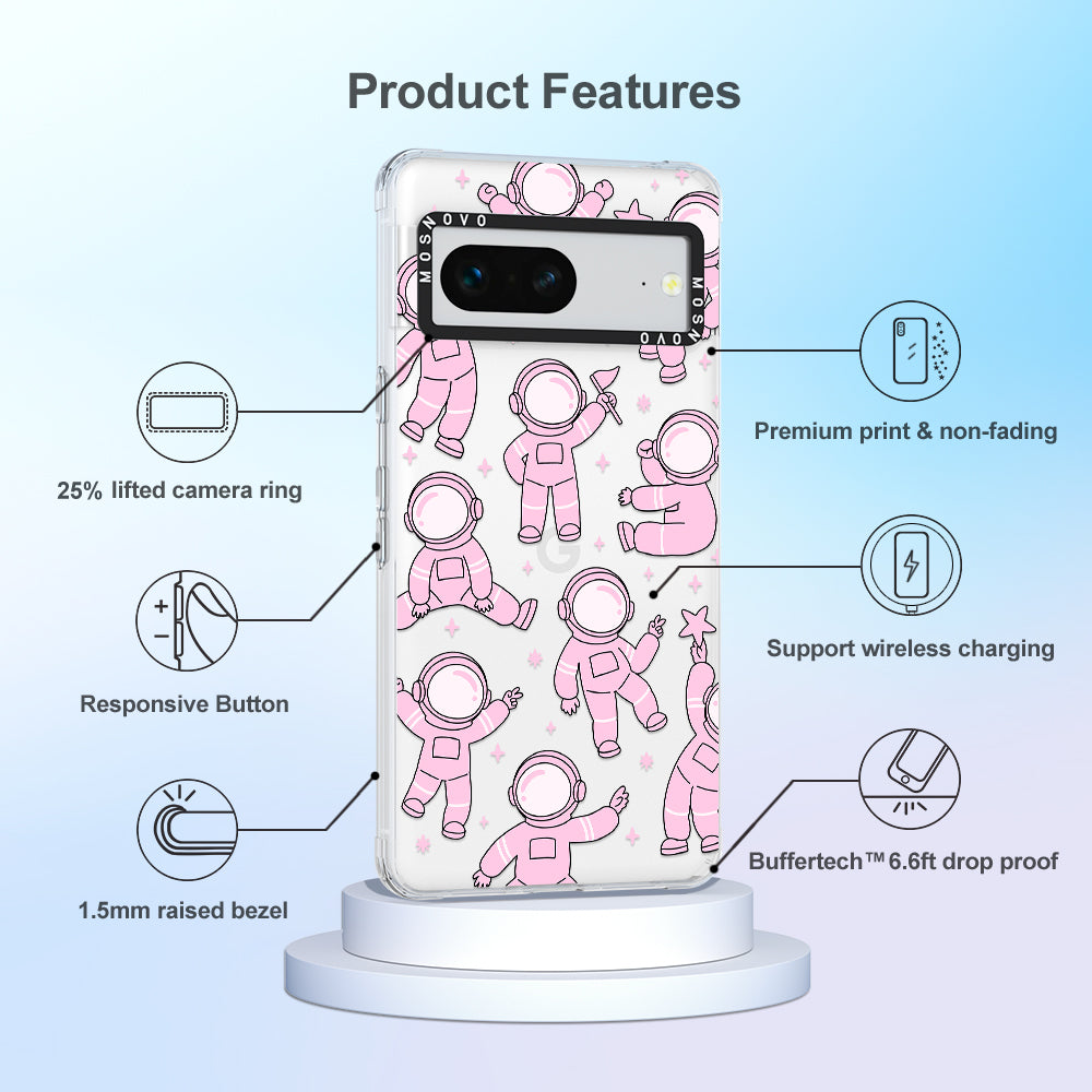 Pink Astronaut Phone Case - Google Pixel 7 Case