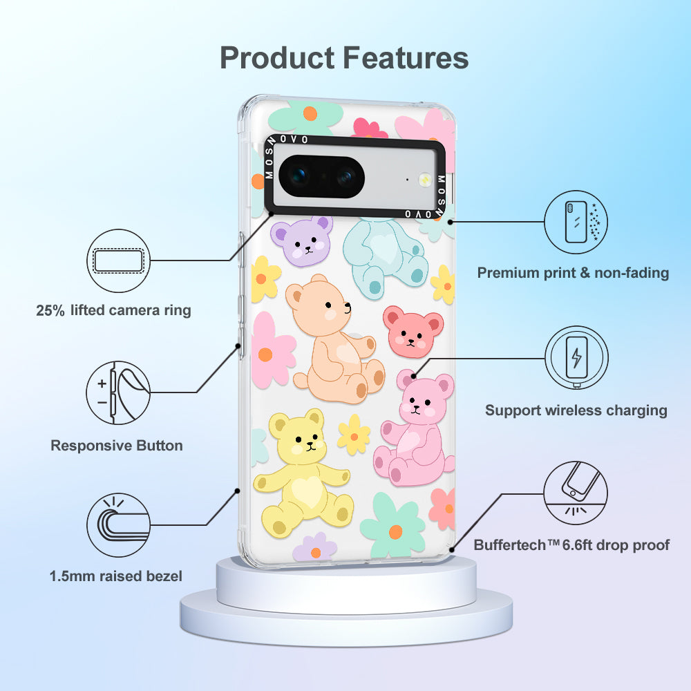 Cute Teddy Bear Phone Case - Google Pixel 7 Case