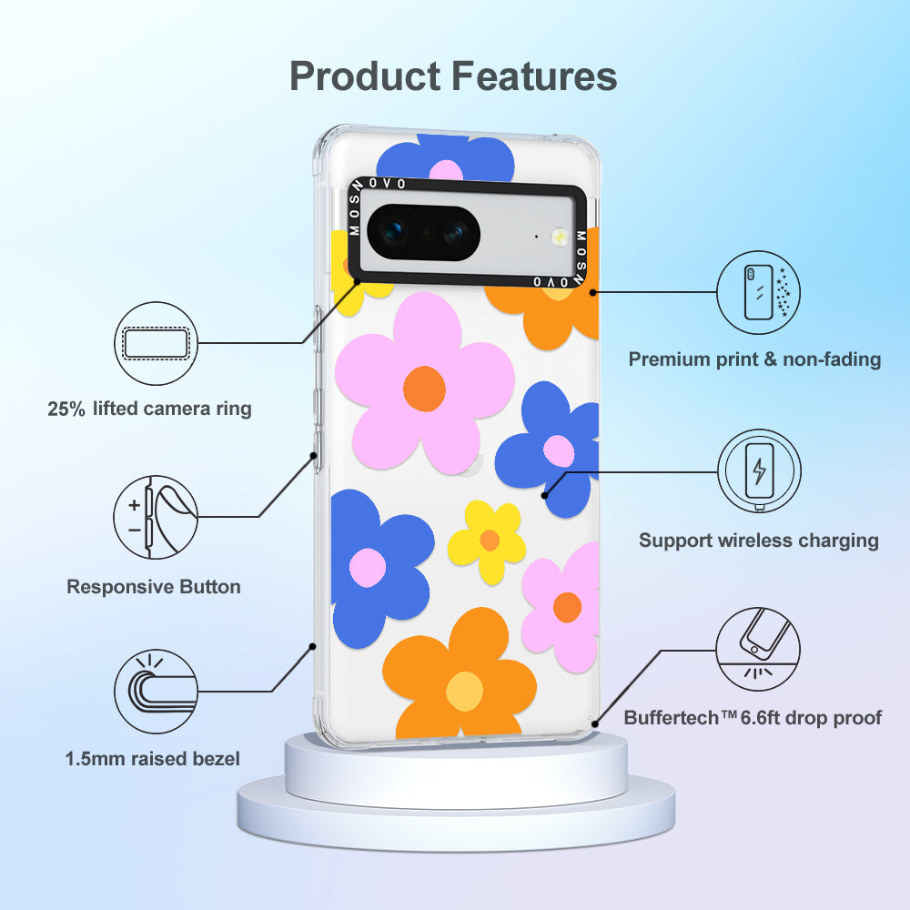 60's Groovy Flower Phone Case - Google Pixel 7 Case