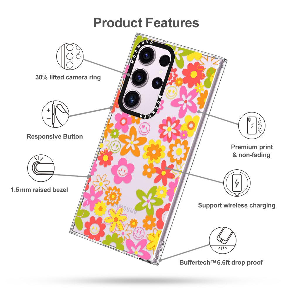 70's Groovy Floral Phone Case - Samsung Galaxy S23 Ultra Case