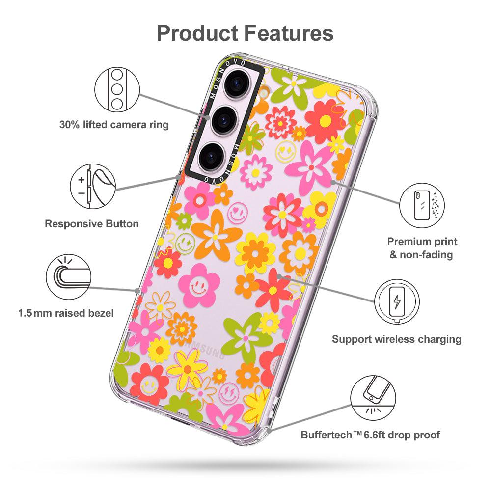 70's Groovy Floral Phone Case - Samsung Galaxy S23 Plus Case