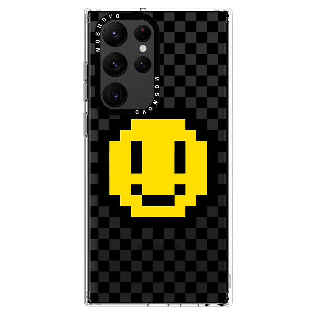 Smile Checkered Phone Case - Samsung Galaxy S22 Ultra Case