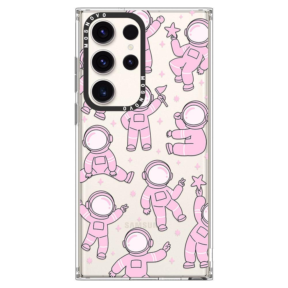 Pink Astronaut Phone Case - Samsung Galaxy S23 Ultra Case