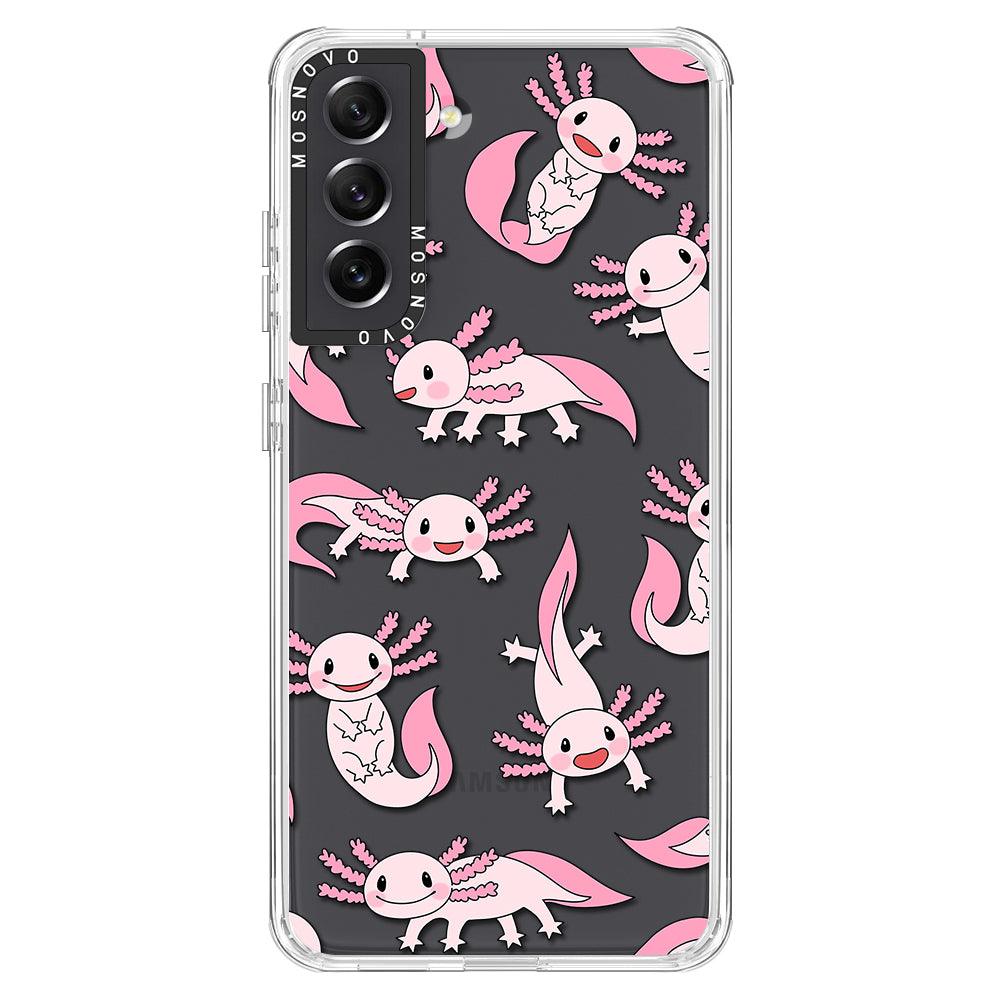 Pink Axolotl Phone Case - Samsung Galaxy S21 FE Case