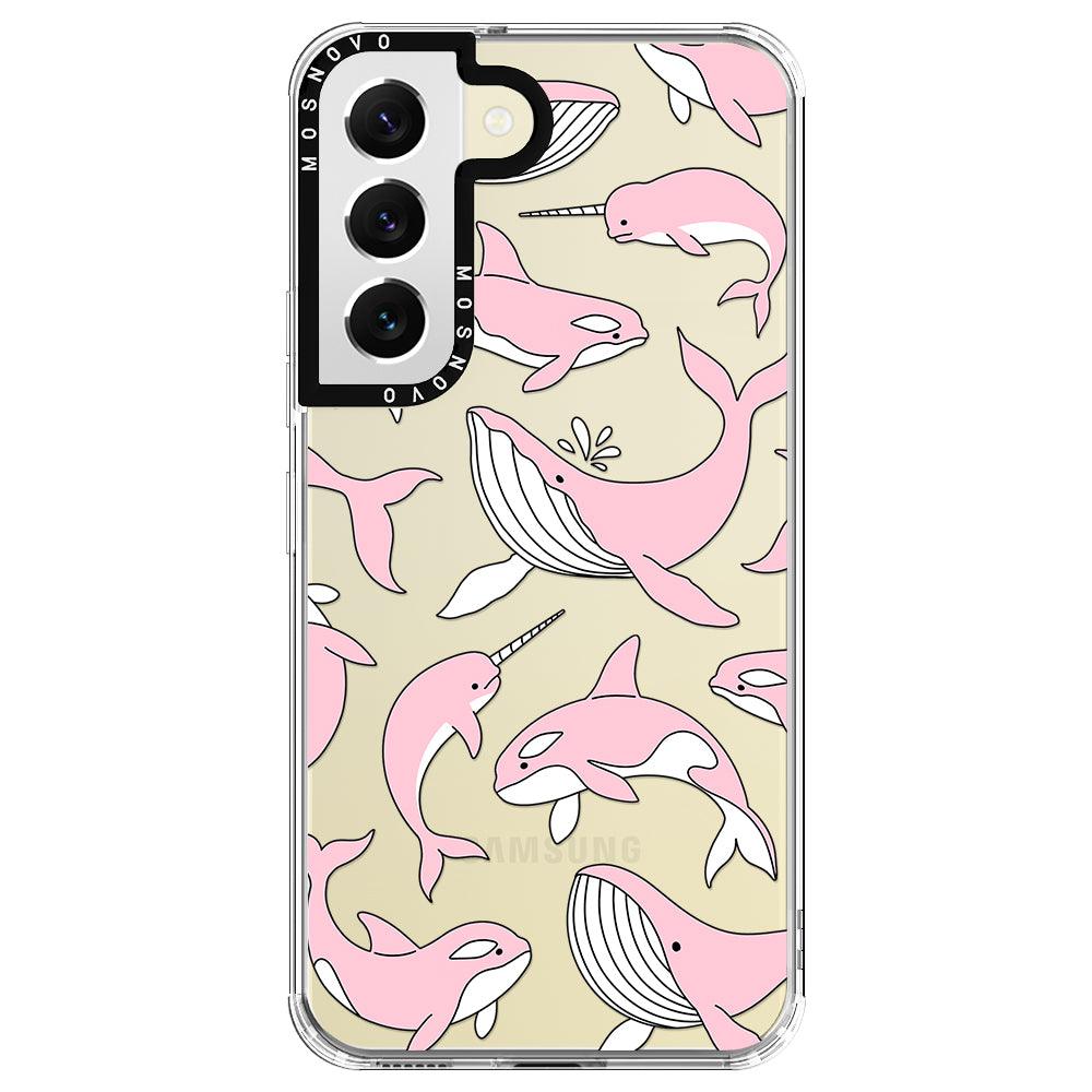 Pink Whales Phone Case - Samsung Galaxy S22 Case