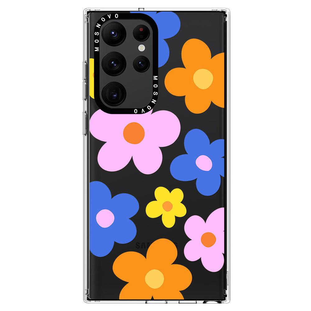 60's Groovy Flower Phone Case - Samsung Galaxy S22 Ultra Case