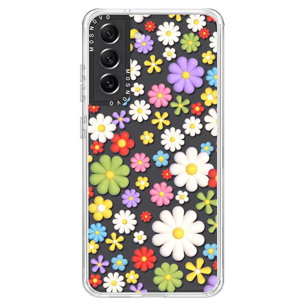 3D Flowers Phone Case - Samsung Galaxy S21 FE Case