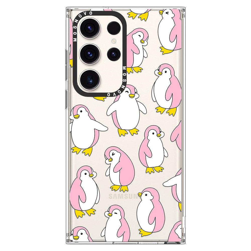 Pink Penguins Phone Case - Samsung Galaxy S23 Ultra Case