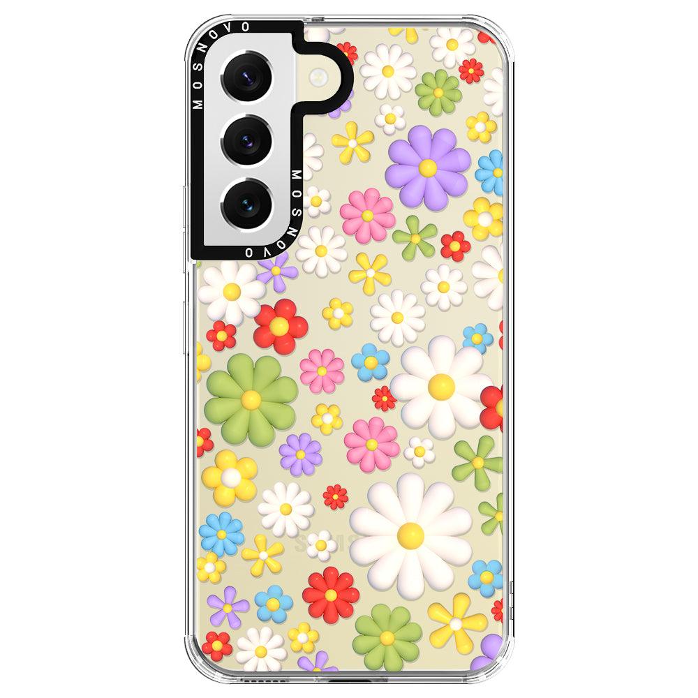 3D Flowers Phone Case - Samsung Galaxy S22 Case