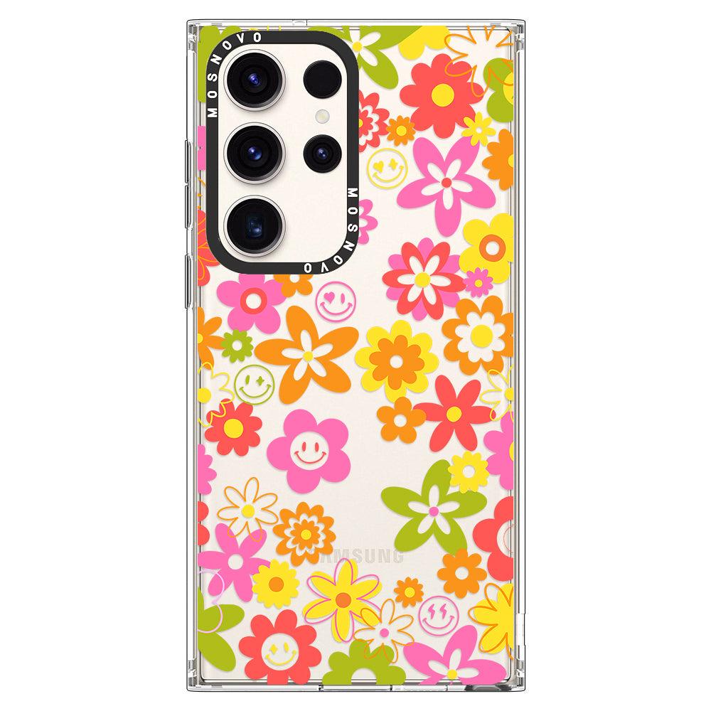 70's Groovy Floral Phone Case - Samsung Galaxy S23 Ultra Case