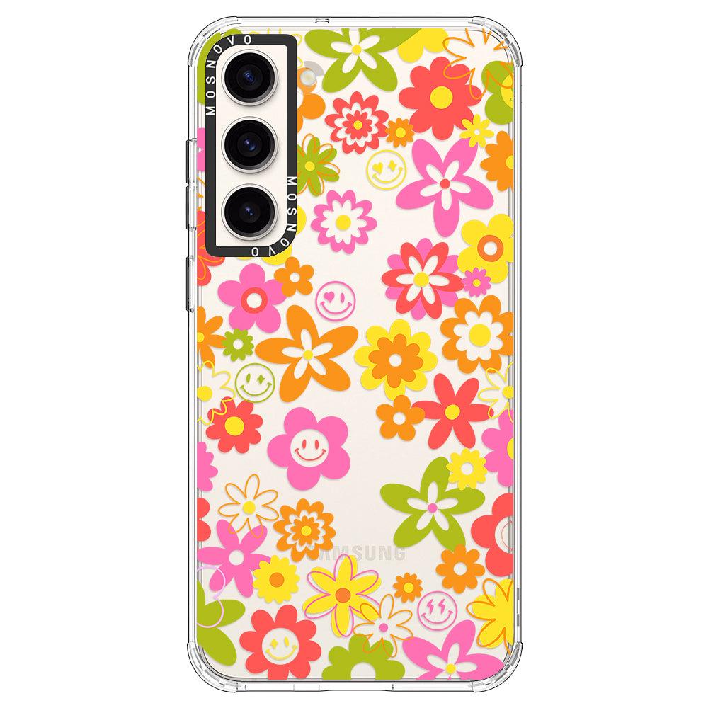 70's Groovy Floral Phone Case - Samsung Galaxy S23 Plus Case