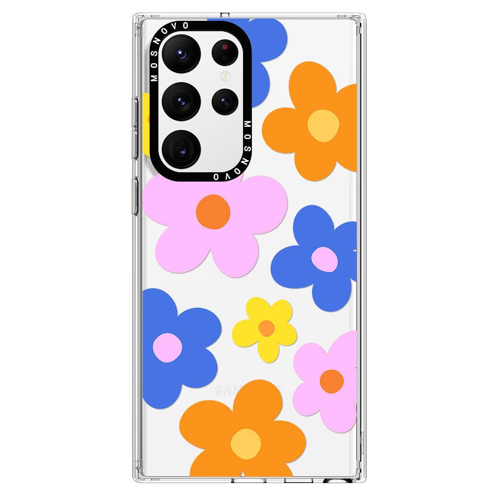 60's Groovy Flower Phone Case - Samsung Galaxy S22 Ultra Case