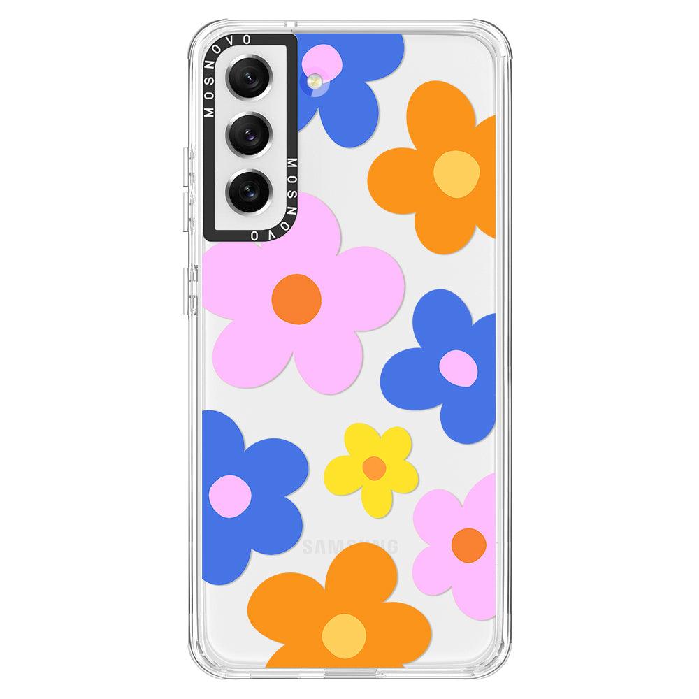 60's Groovy Flower Phone Case - Samsung Galaxy S21 FE Case