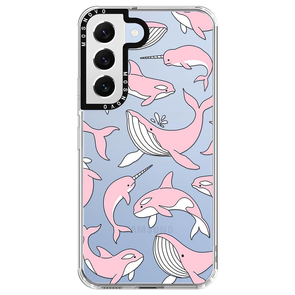 Pink Whales Phone Case - Samsung Galaxy S22 Case