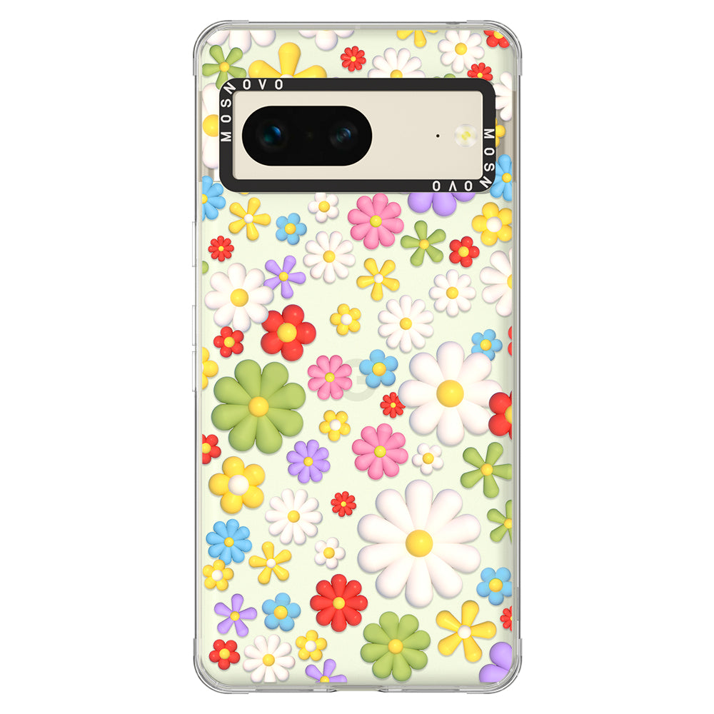 3D Flowers Phone Case - Google Pixel 7 Case