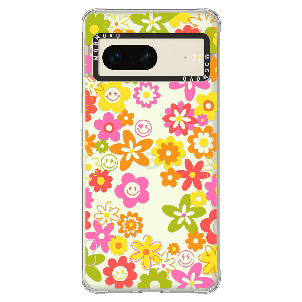 70's Groovy Floral Phone Case - Google Pixel 7 Case