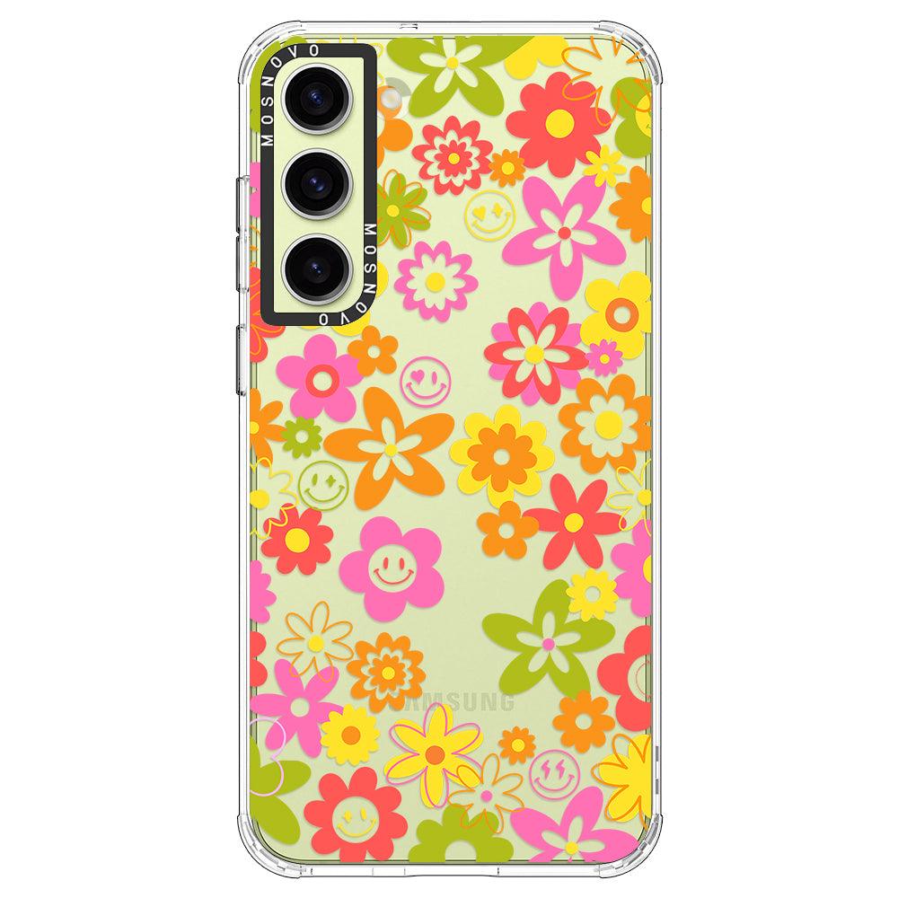 70's Groovy Floral Phone Case - Samsung Galaxy S23 Plus Case