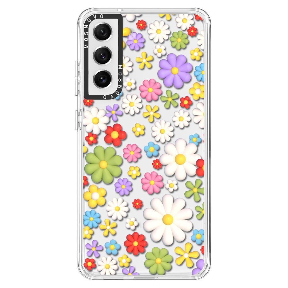 3D Flowers Phone Case - Samsung Galaxy S21 FE Case