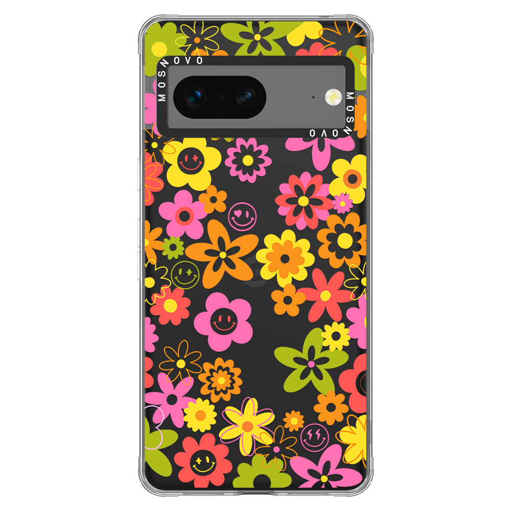 70's Groovy Floral Phone Case - Google Pixel 7 Case