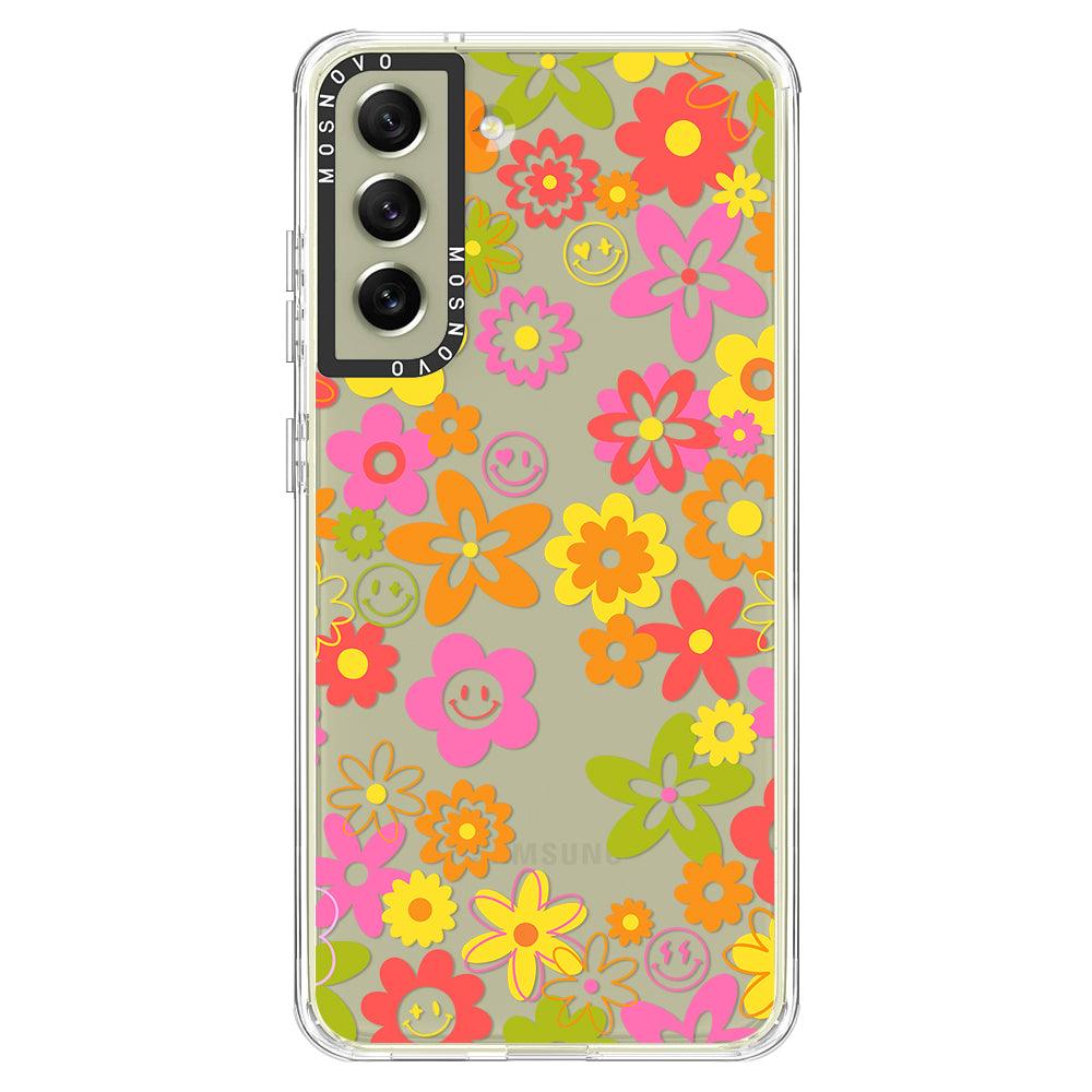 70's Groovy Floral Phone Case - Samsung Galaxy S21 FE Case