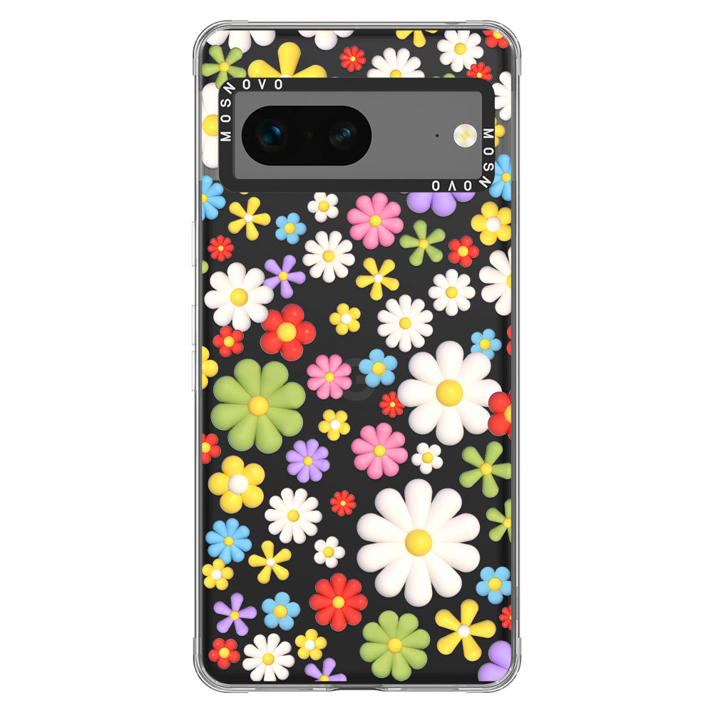 3D Flowers Phone Case - Google Pixel 7 Case