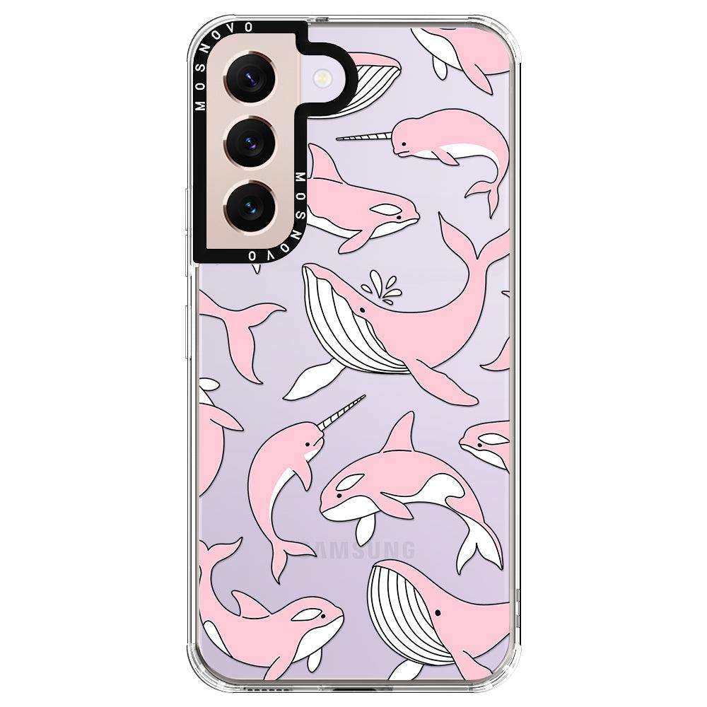 Pink Whales Phone Case - Samsung Galaxy S22 Case