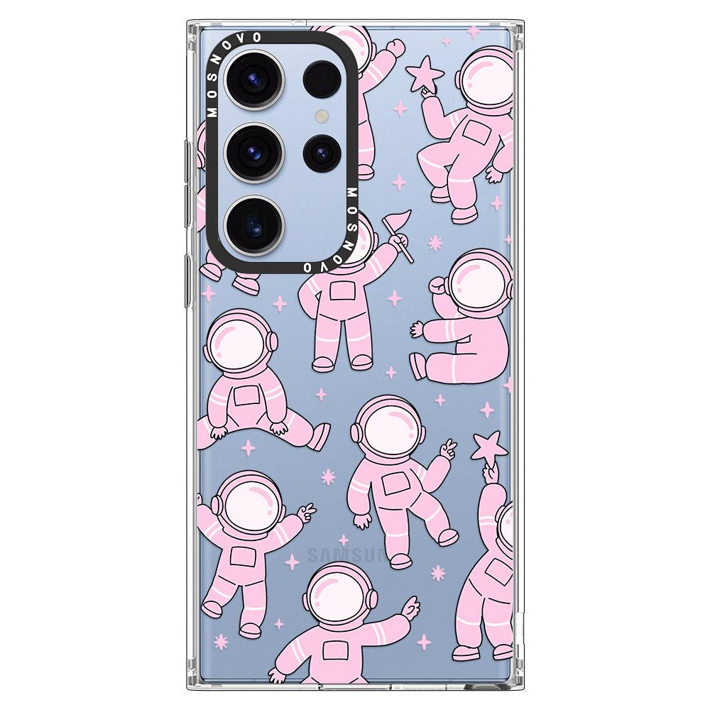 Pink Astronaut Phone Case - Samsung Galaxy S23 Ultra Case