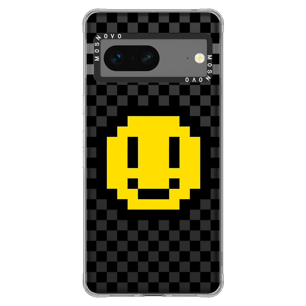 Smile Checkered Phone Case - Google Pixel 7 Case