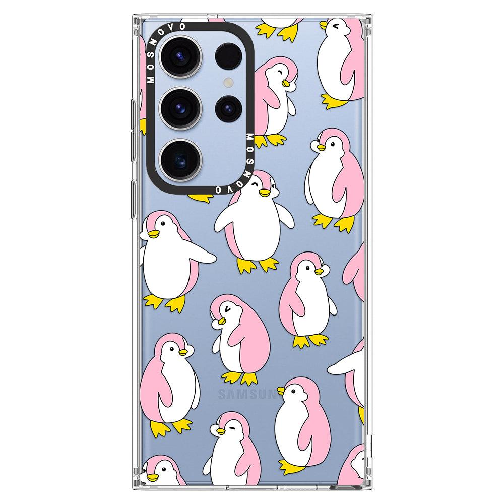 Pink Penguins Phone Case - Samsung Galaxy S23 Ultra Case