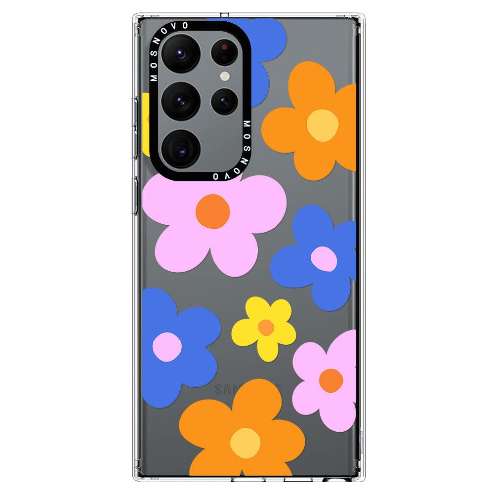 60's Groovy Flower Phone Case - Samsung Galaxy S22 Ultra Case