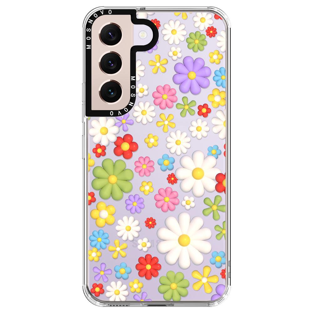 3D Flowers Phone Case - Samsung Galaxy S22 Case