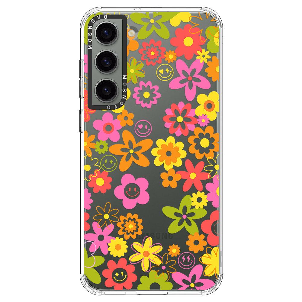 70's Groovy Floral Phone Case - Samsung Galaxy S23 Plus Case