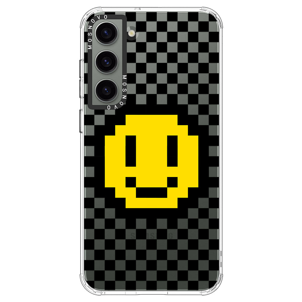 Smile Checkered Phone Case - Samsung Galaxy S23 Case