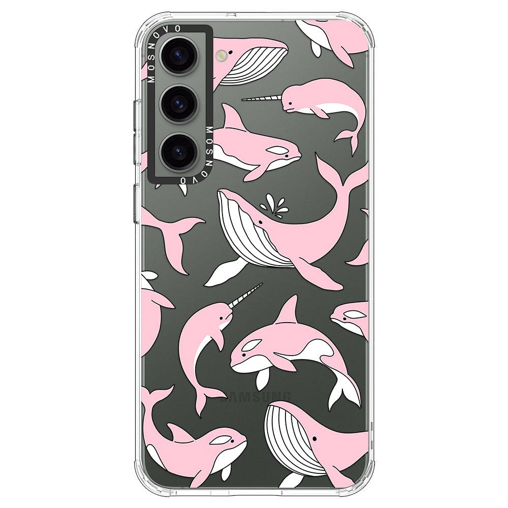 Pink Whales Phone Case - Samsung Galaxy S23 Case