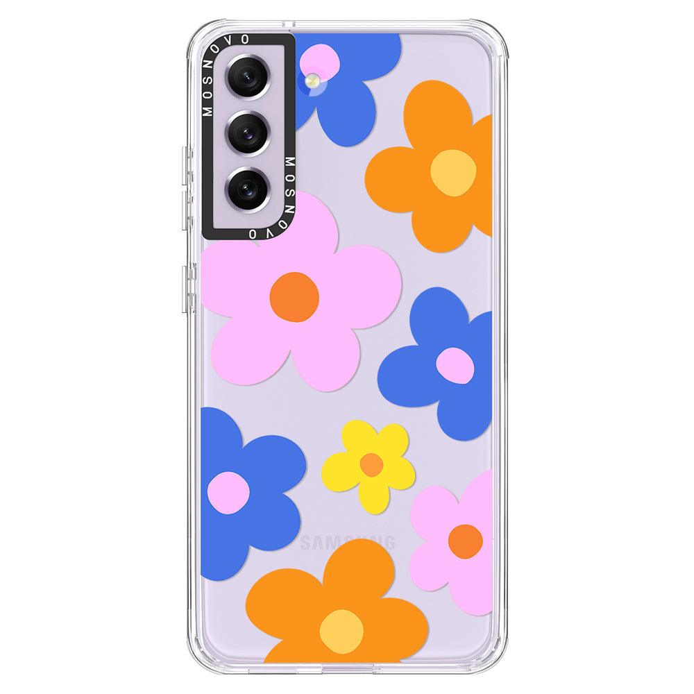 60's Groovy Flower Phone Case - Samsung Galaxy S21 FE Case