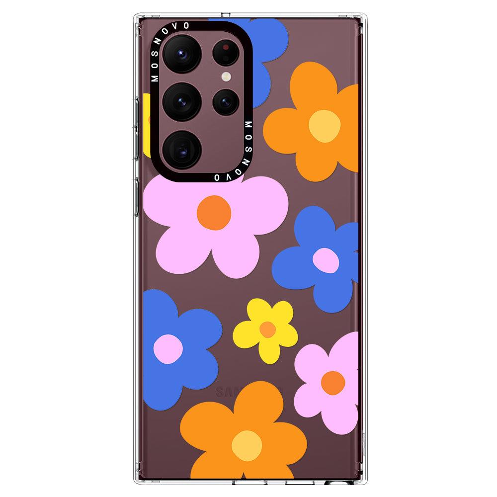 60's Groovy Flower Phone Case - Samsung Galaxy S22 Ultra Case