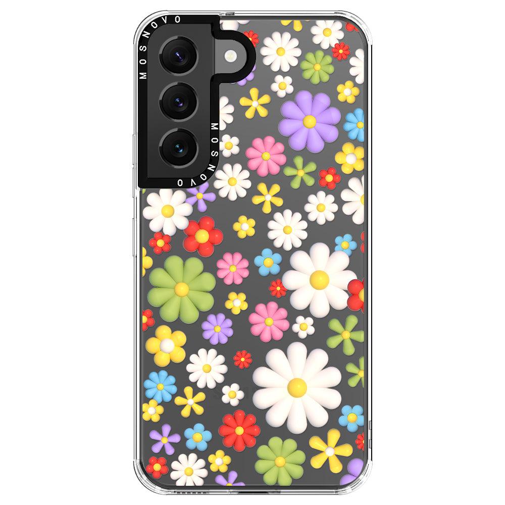 3D Flowers Phone Case - Samsung Galaxy S22 Case