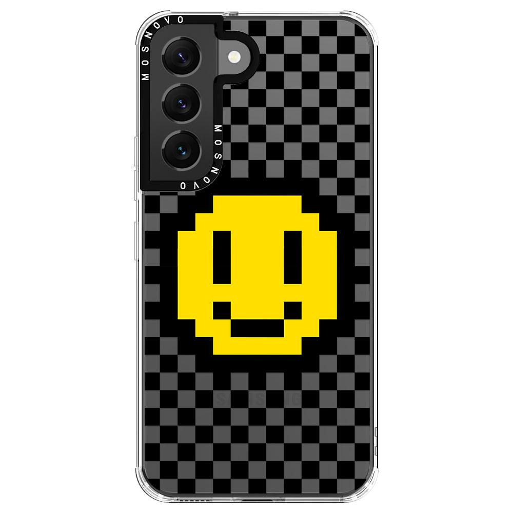 Smile Checkered Phone Case - Samsung Galaxy S22 Plus Case