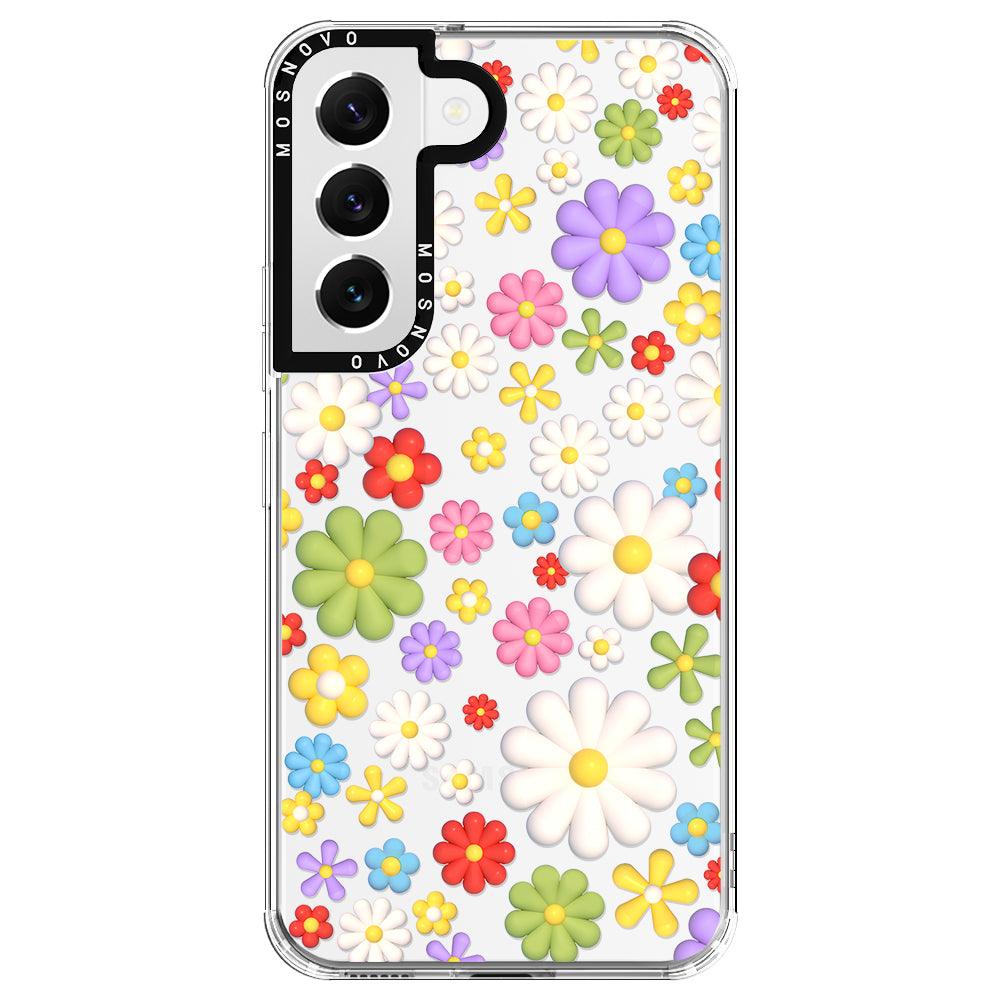 3D Flowers Phone Case - Samsung Galaxy S22 Case