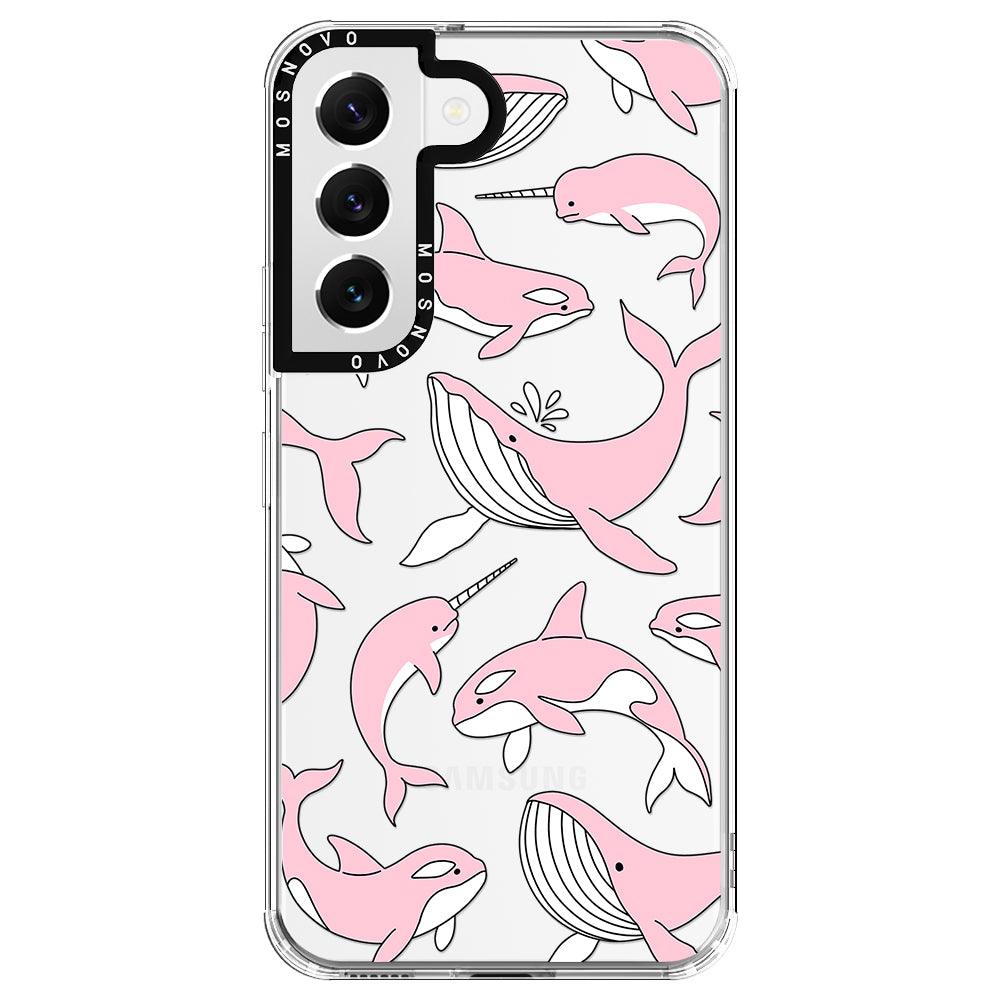 Pink Whales Phone Case - Samsung Galaxy S22 Case