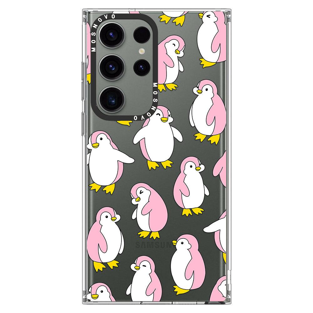 Pink Penguins Phone Case - Samsung Galaxy S23 Ultra Case