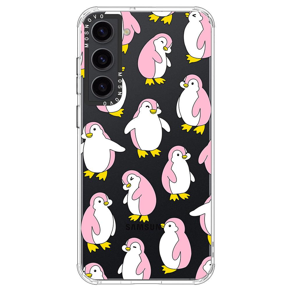 Pink Penguins Phone Case - Samsung Galaxy S23 Plus Case