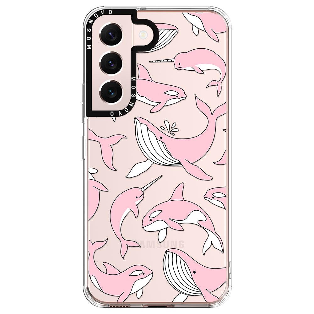 Pink Whales Phone Case - Samsung Galaxy S22 Case