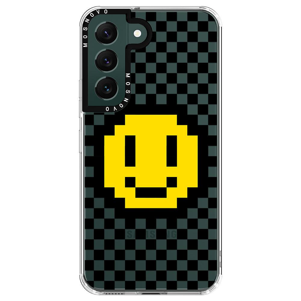 Smile Checkered Phone Case - Samsung Galaxy S22 Plus Case